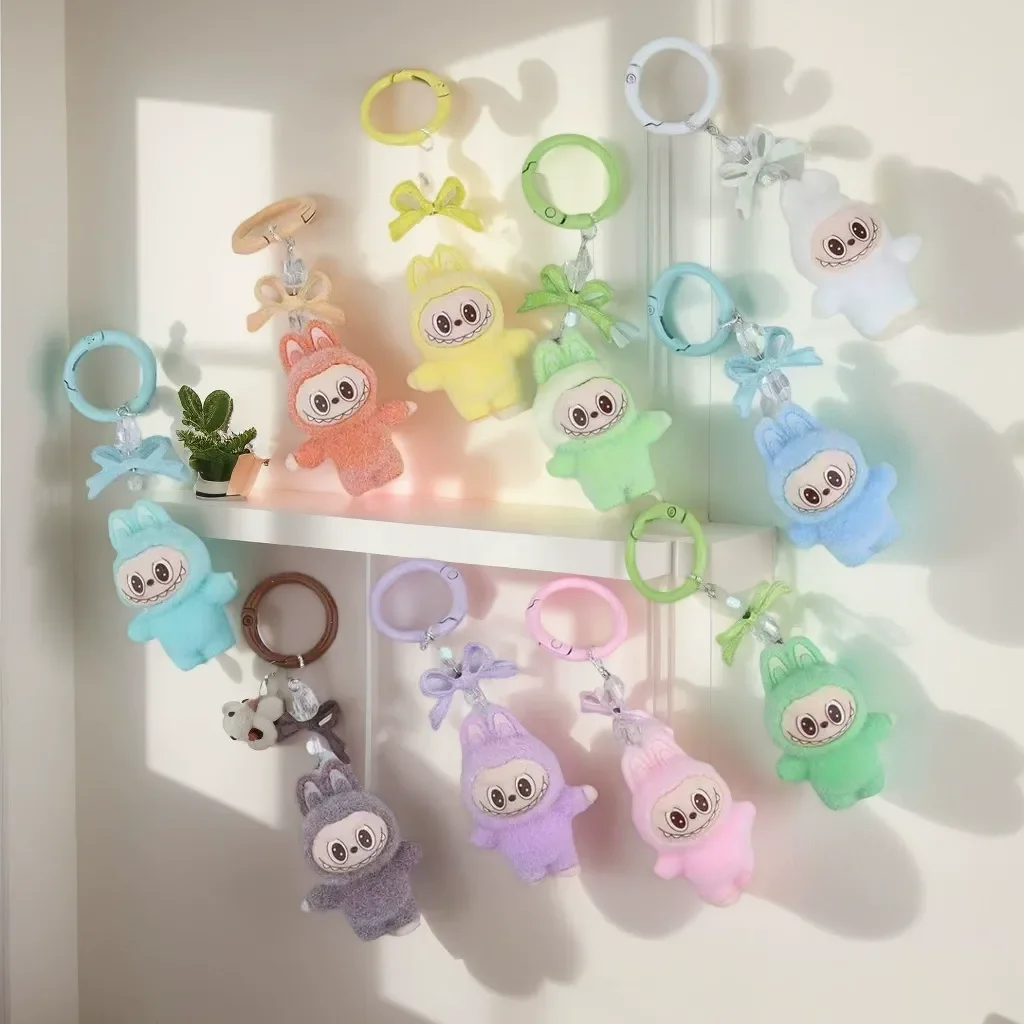 Labubu Crystal Bow Charm Keychain - Image 3