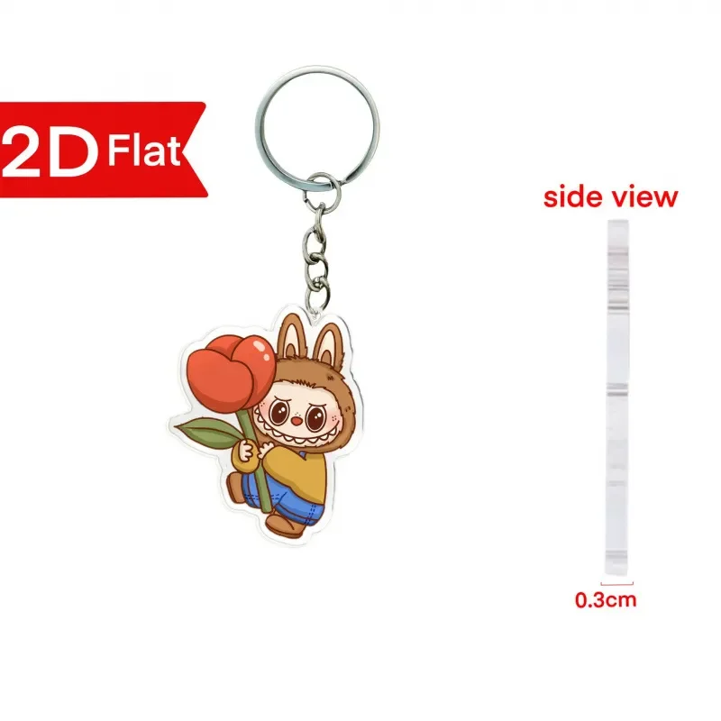 Labubu Flat Friends 2D Keychain - Image 11