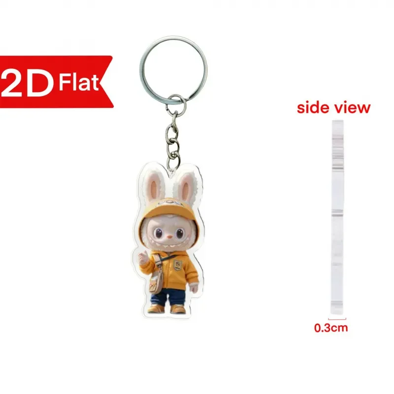Labubu Flat Friends 2D Keychain - Image 15