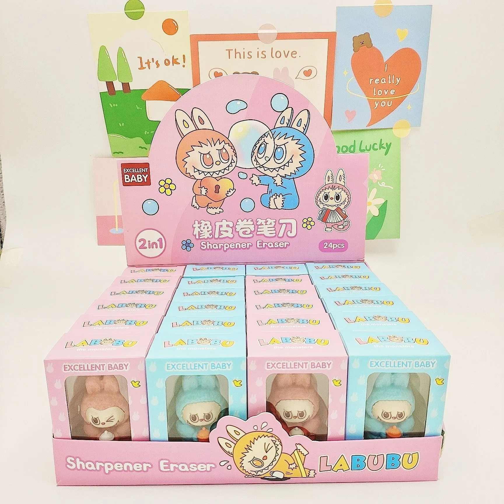 Labubu Milky Mischief Eraser & Sharpener - Image 2