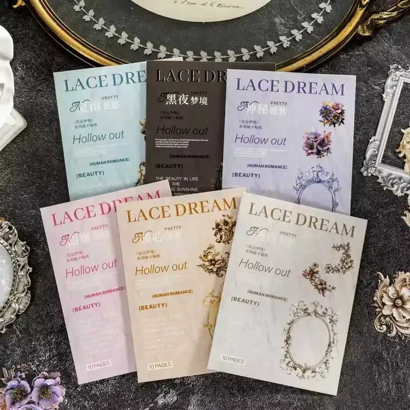 Lace Dream Frame Collage Sticker Pack (10 Pcs) - Image 2