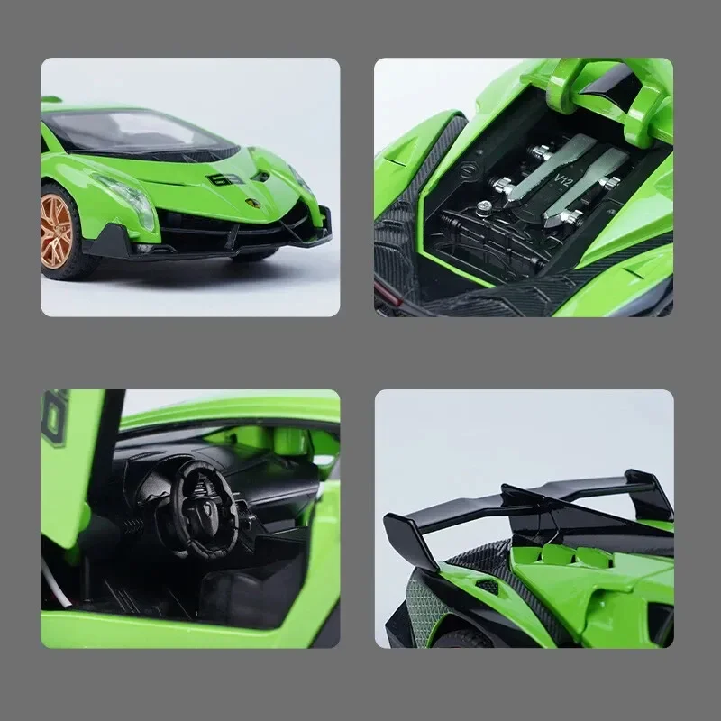 Lamborghini Veneno 1:32 Scale Die-Cast Supercar - Image 3