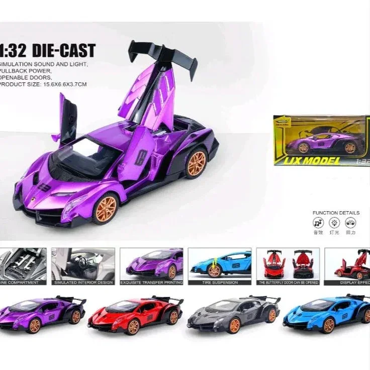 Lamborghini Veneno 1:32 Scale Die-Cast Supercar - Image 4