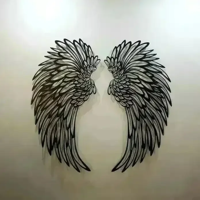 Light Up Angel Wings Wall Art - Image 3