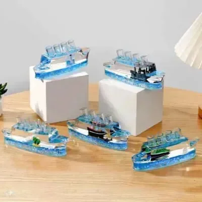 Liquid Motion Floating Oil Glass Pen Holder - Image 3