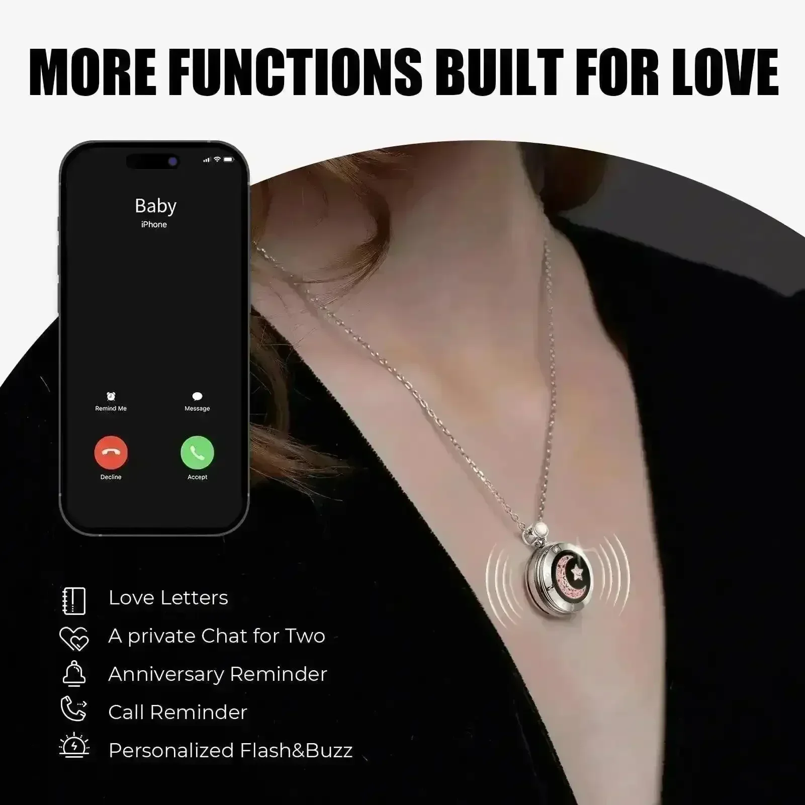 Long Distance Couple Love Necklace (Set of 2) - Image 15