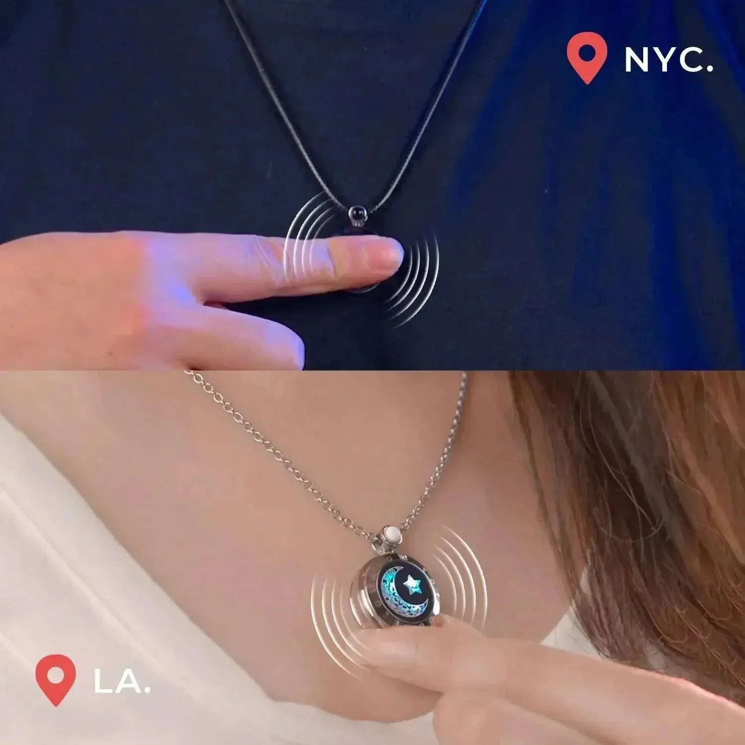 Long Distance Couple Love Necklace (Set of 2) - Image 3