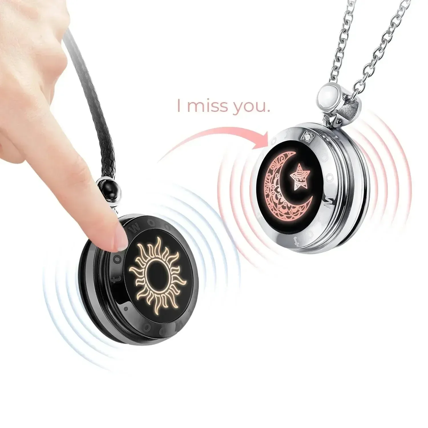 Long Distance Couple Love Necklace (Set of 2) - Image 6