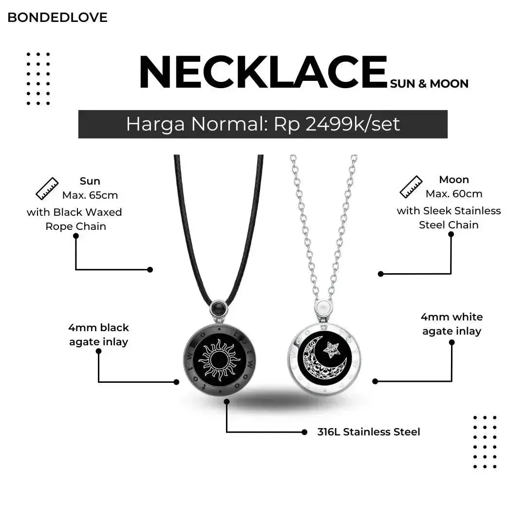 Long Distance Couple Love Necklace (Set of 2) - Image 9