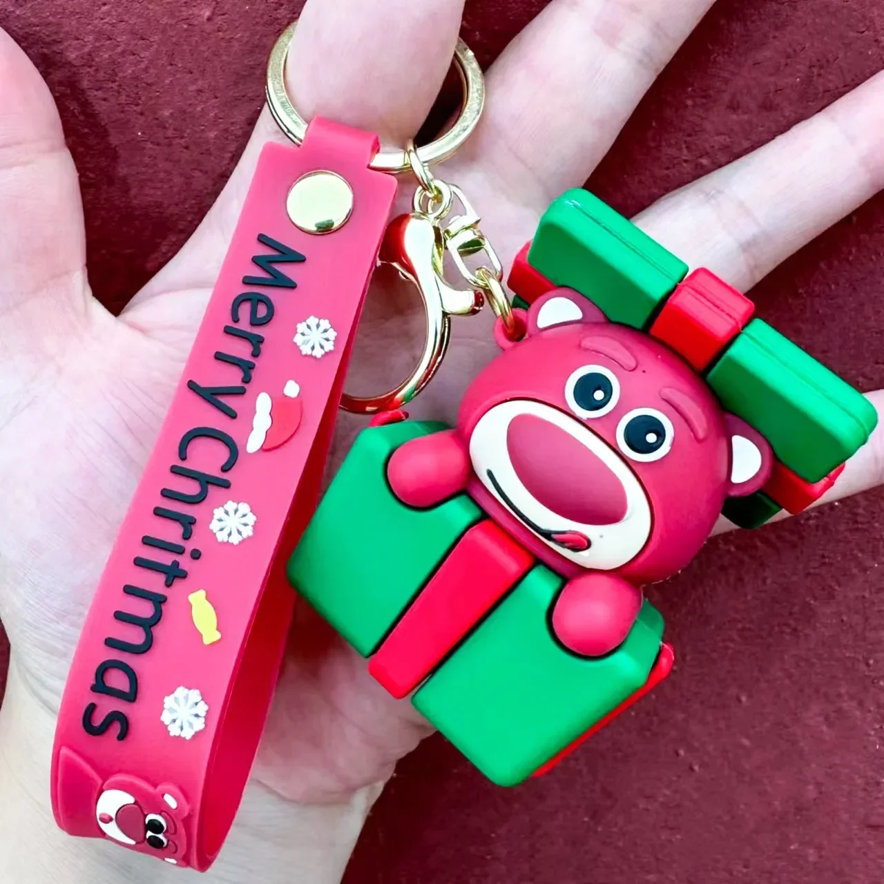 Lotso Bear Christmas Cheer Keychain - Image 4