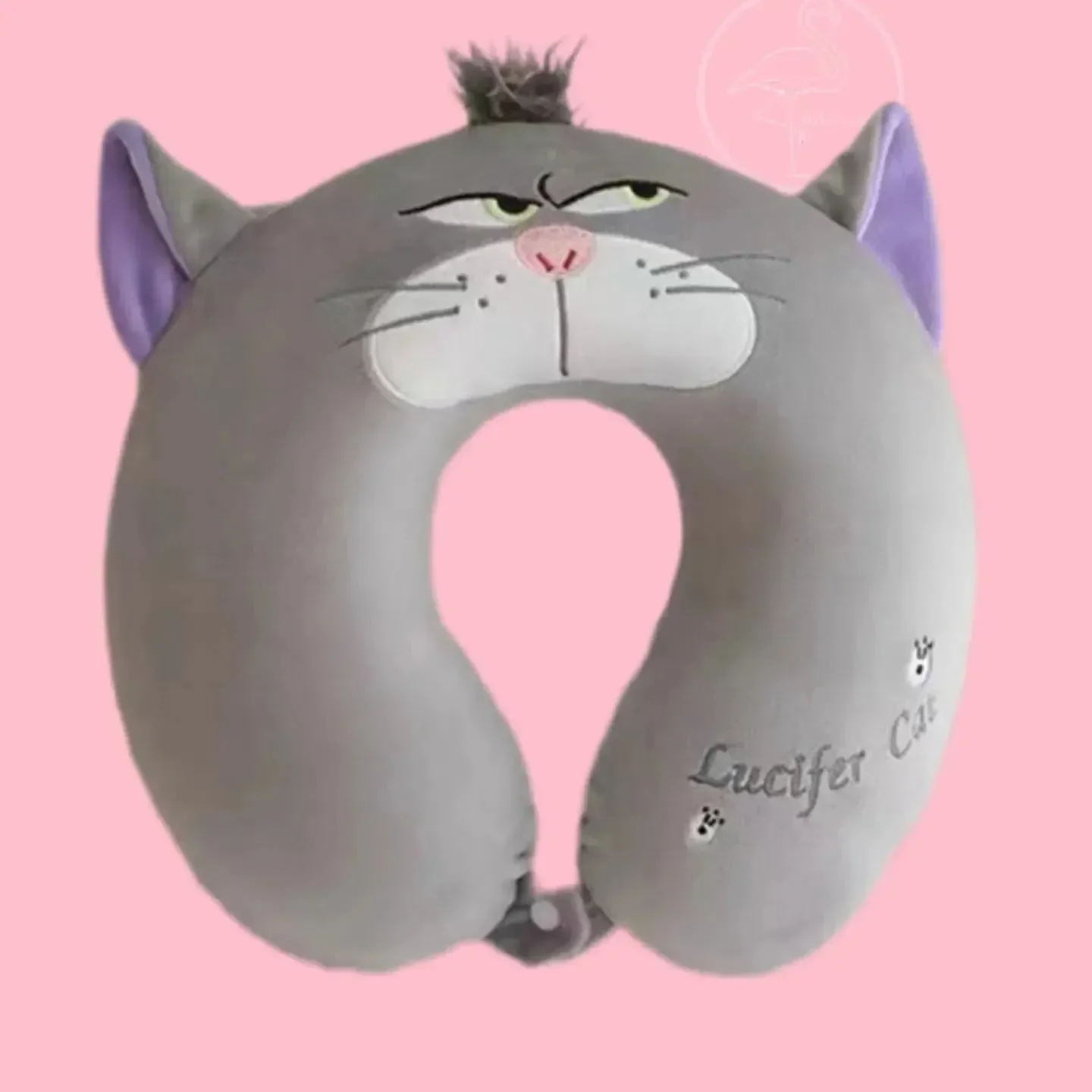 Lucifer Angry Cat Neck Pillow - Image 2