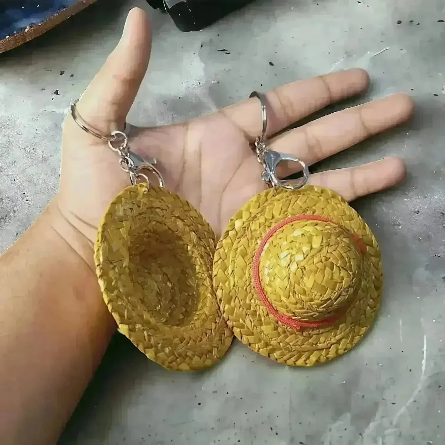 Luffy Bamboo Hat Keychain - Image 2