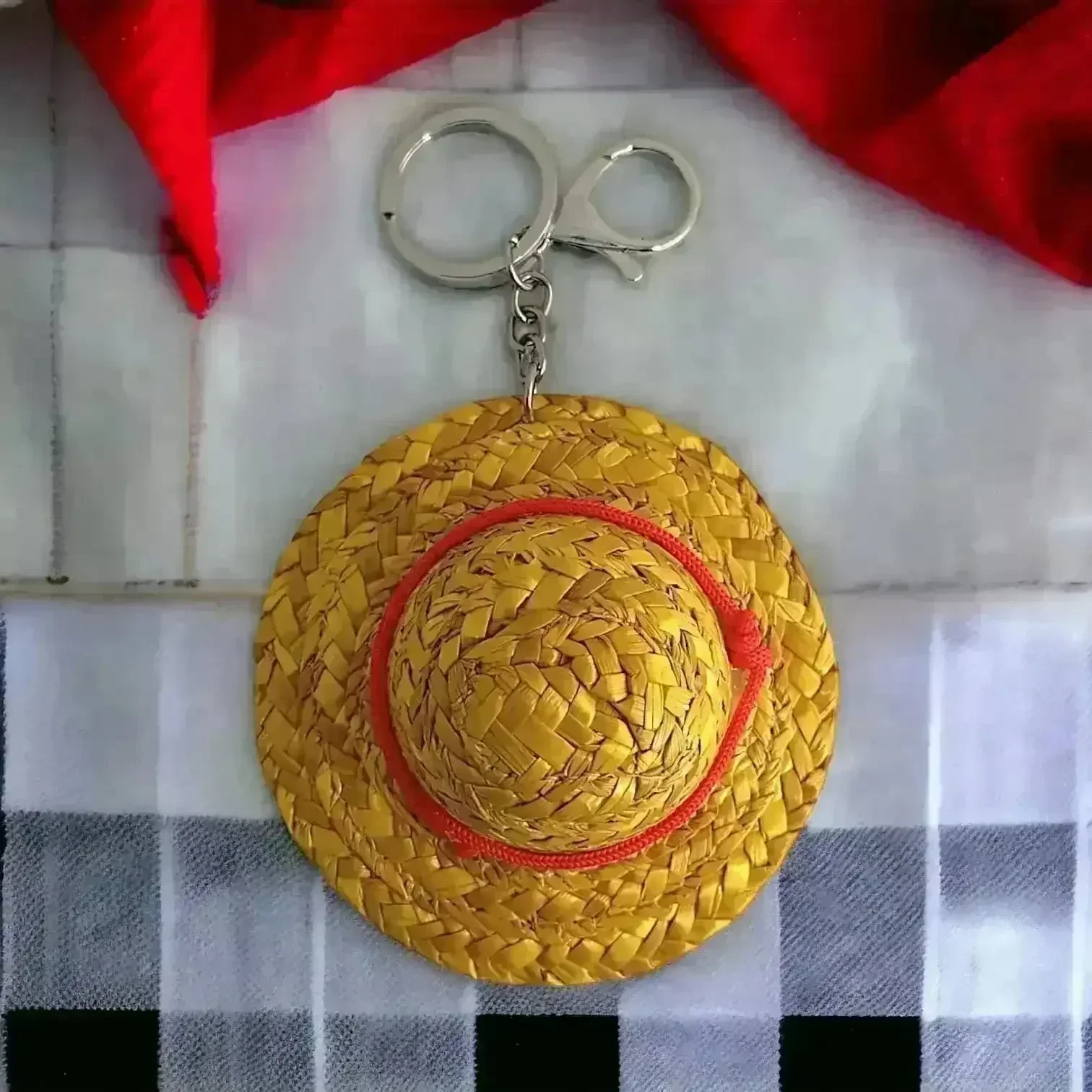 Luffy Bamboo Hat Keychain - Image 3