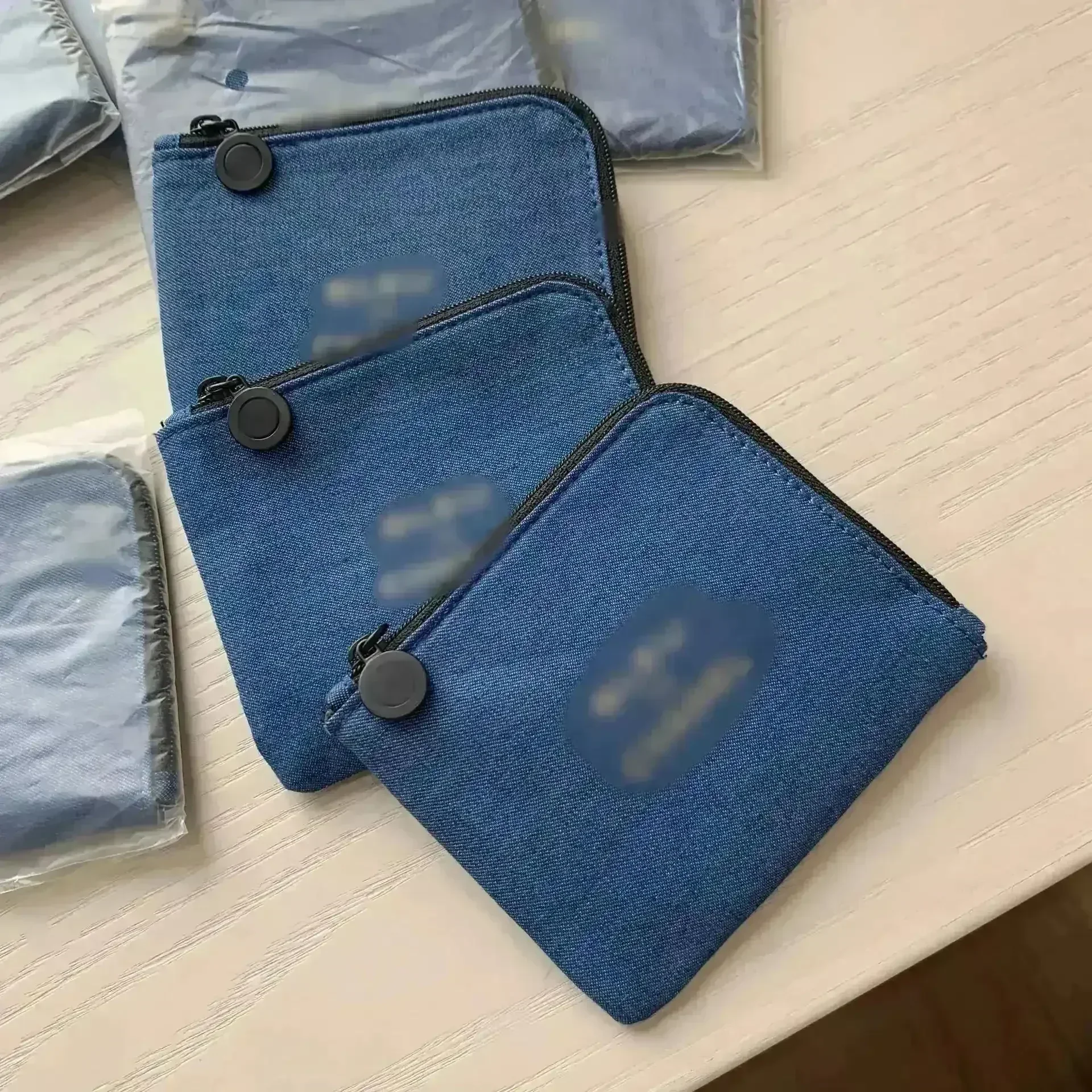 Luxe Blue Denim Coin & Card Purse - Image 7
