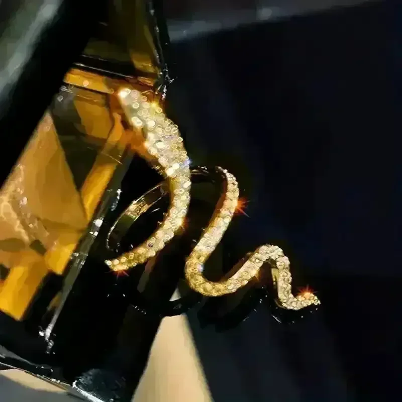 Luxurious Snake Rhinestone Wrap Ring - Image 6