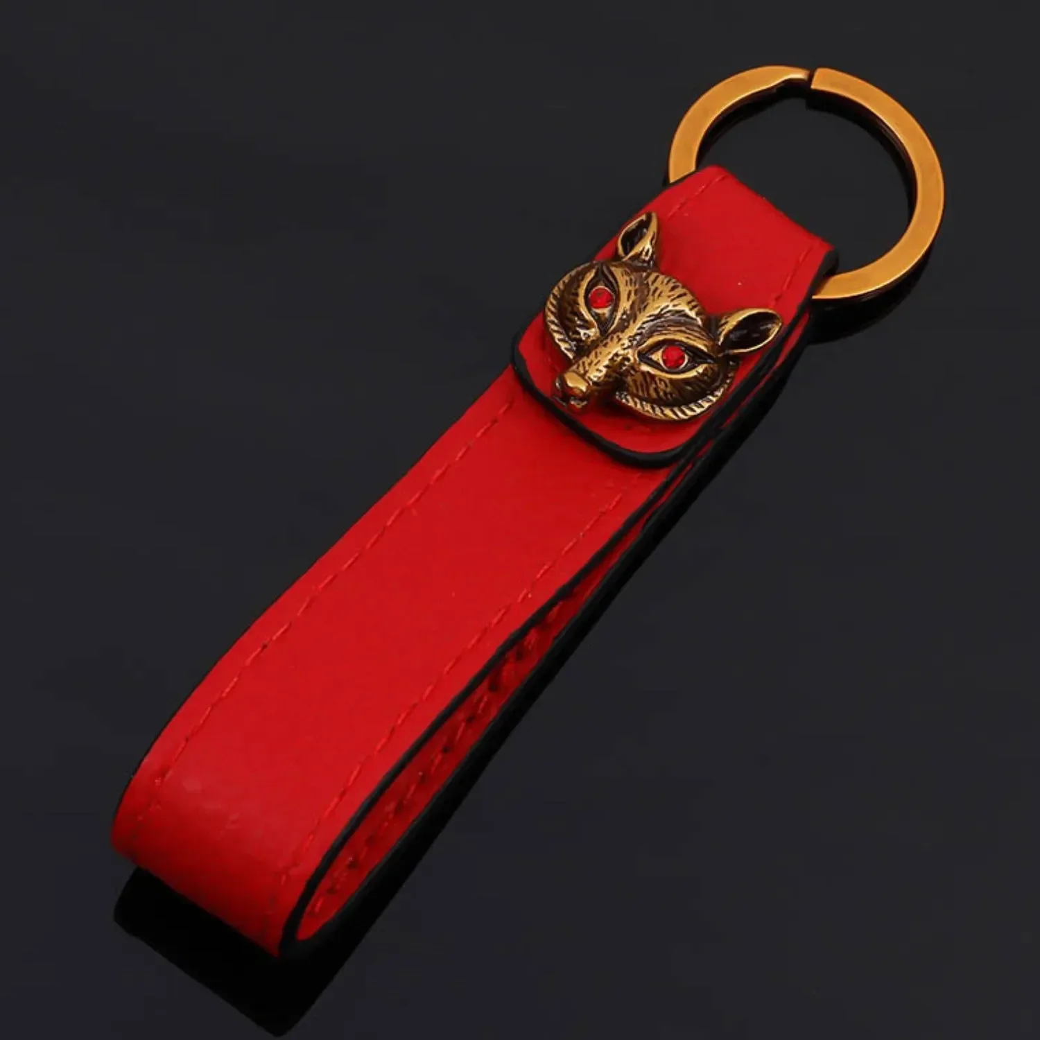 Luxury Bronze Critter Leather Keychain - Image 7