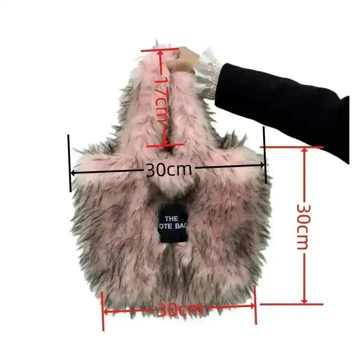 Luxury Faux Fur Gradient Tote Bag - Image 18