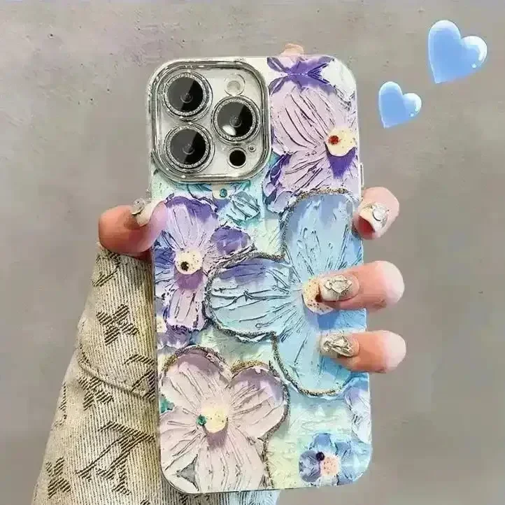 Luxury Flowers Glitter Case (For iPhones) - Image 3