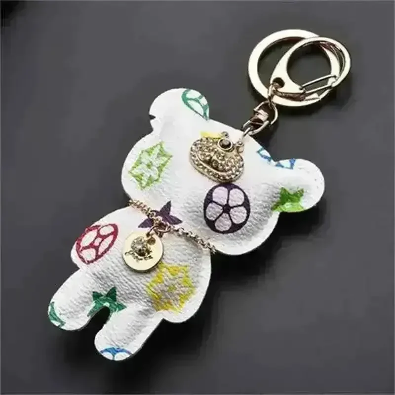 Luxury Monogram Hip Hop Bear Keychain - Image 12