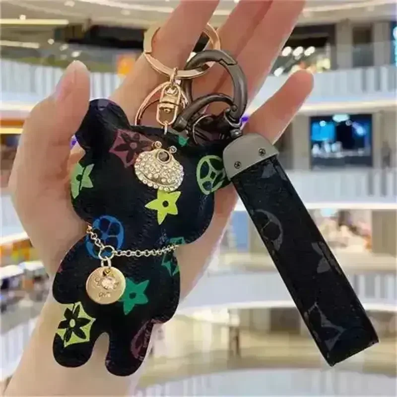 Luxury Monogram Hip Hop Bear Keychain - Image 8