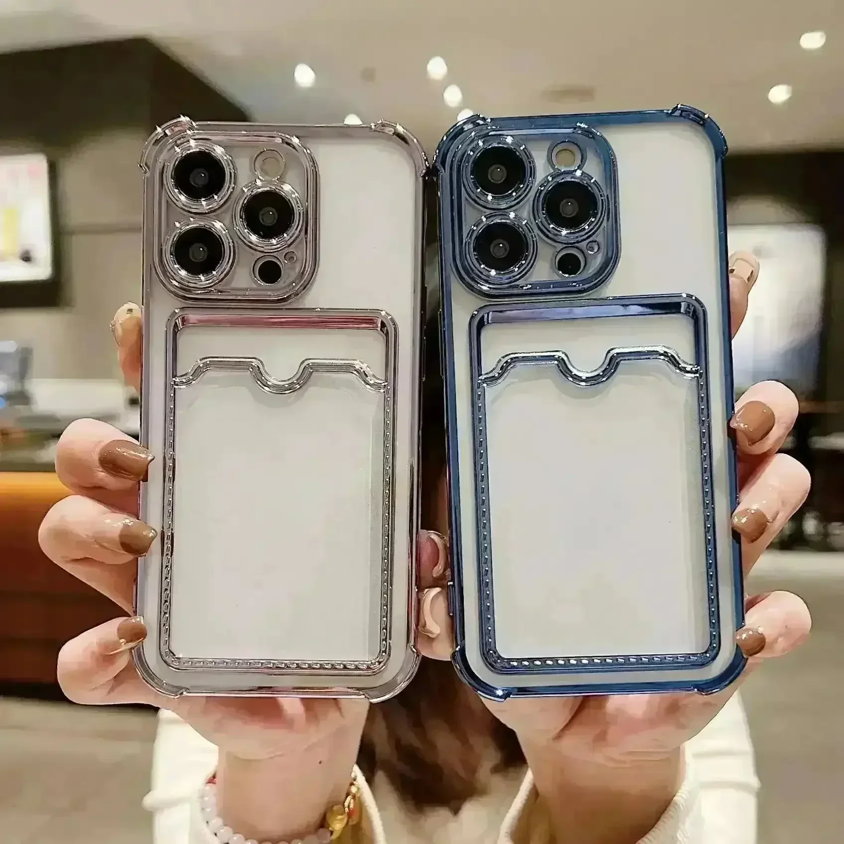 Luxury Transparent Card Holder Phone Case (For iPhones) - Image 3