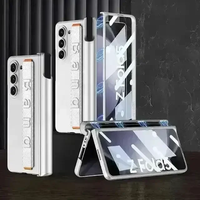 Magnetic Hinge Wrist Strap Case For Samsung Z Fold - Image 10