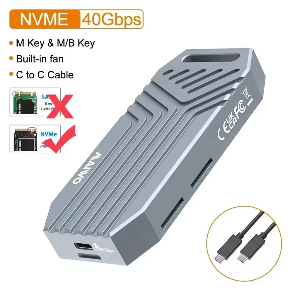 MAIWO 40Gbps USB 4 M.2 NVMe SSD Enclosure - Image 9