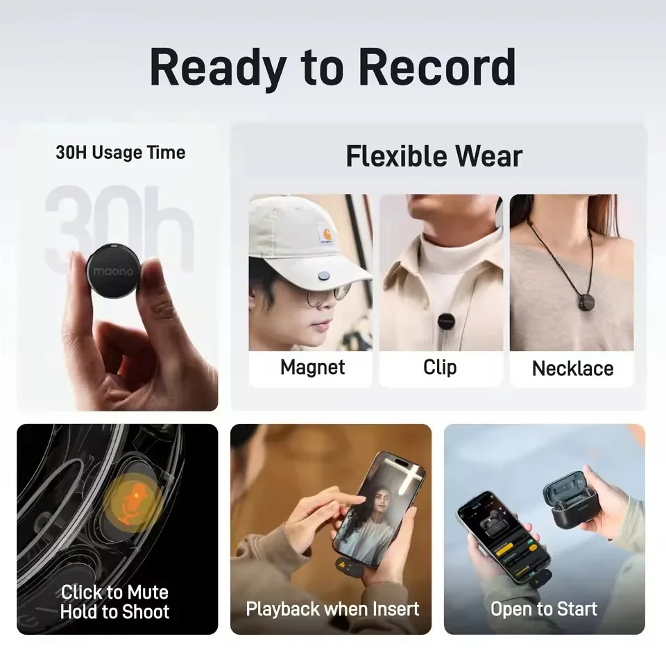 Maono Wave T5 Wireless Lapel Microphone - Image 7