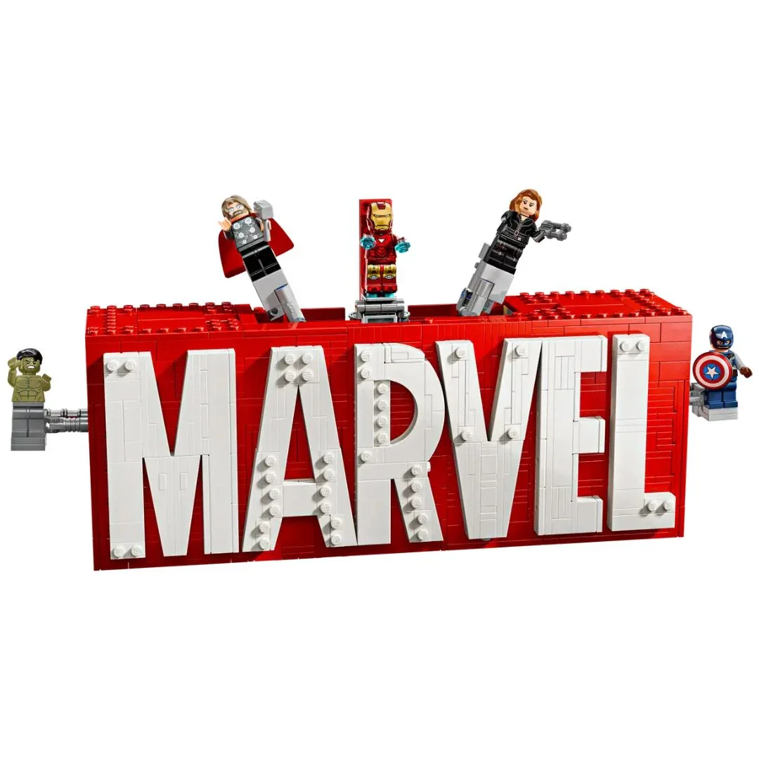 Marvel Logo with Figures Building Blocks (931 Pcs)