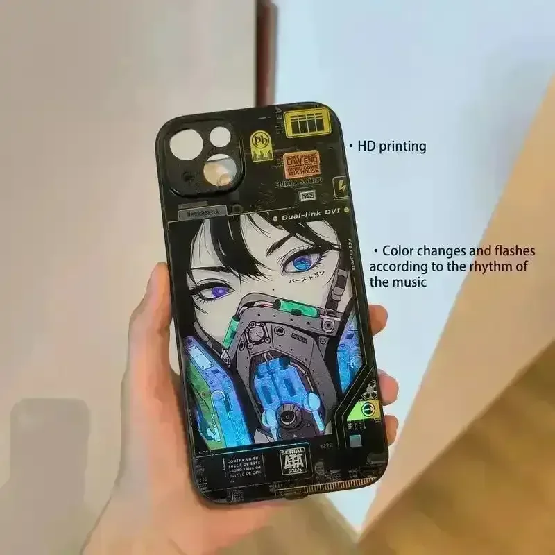 Masked Girl Glow Voice Controlled Cover (For iPhone) - Image 8