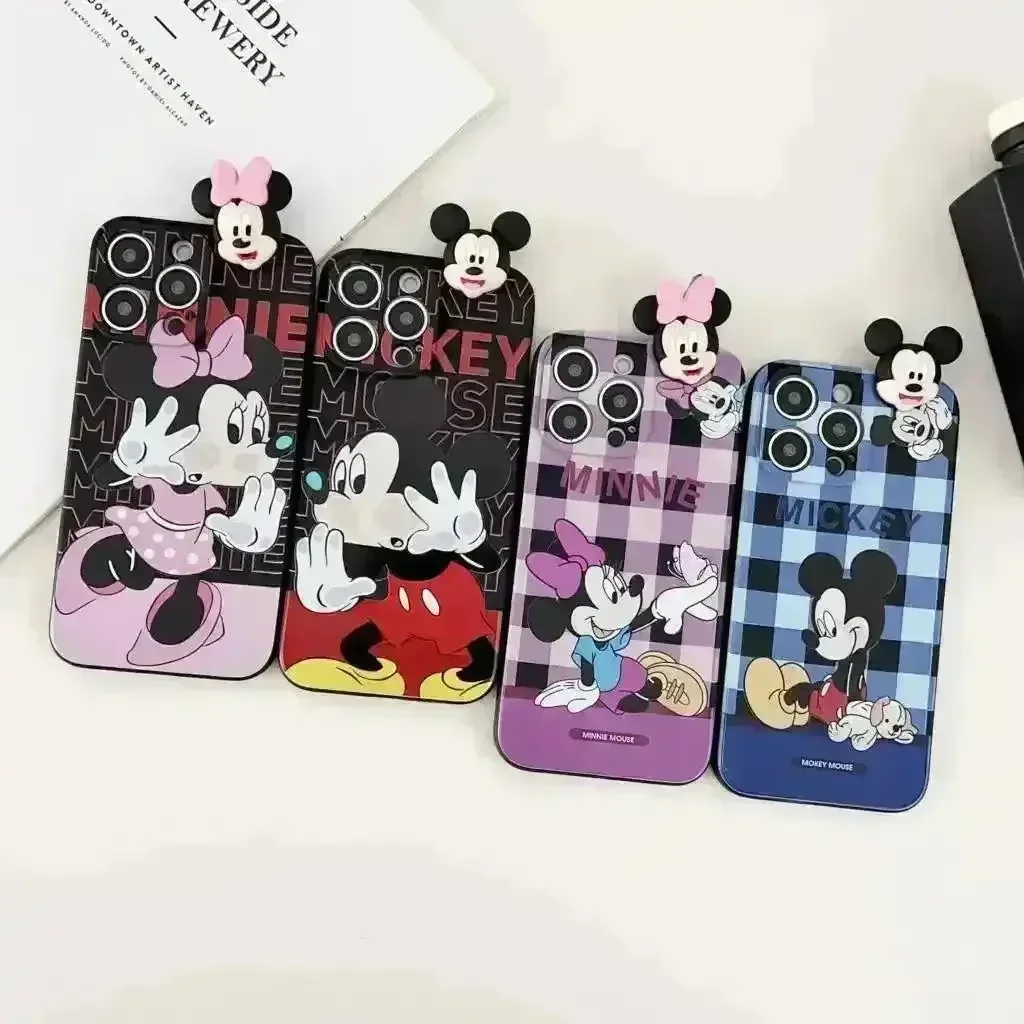 Mickey Minnie Trendy Phone Case with Strap (For iPhones) - Image 5