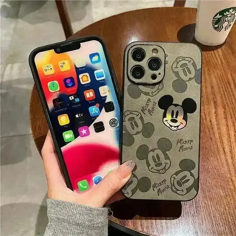 Mickey Mouse Laser Embossed Rainbow Effect Cover for All iPhone Models - Image 2