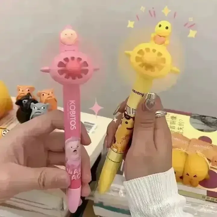 Milk Dragon Kawaii Handheld Fan Pen - Image 4