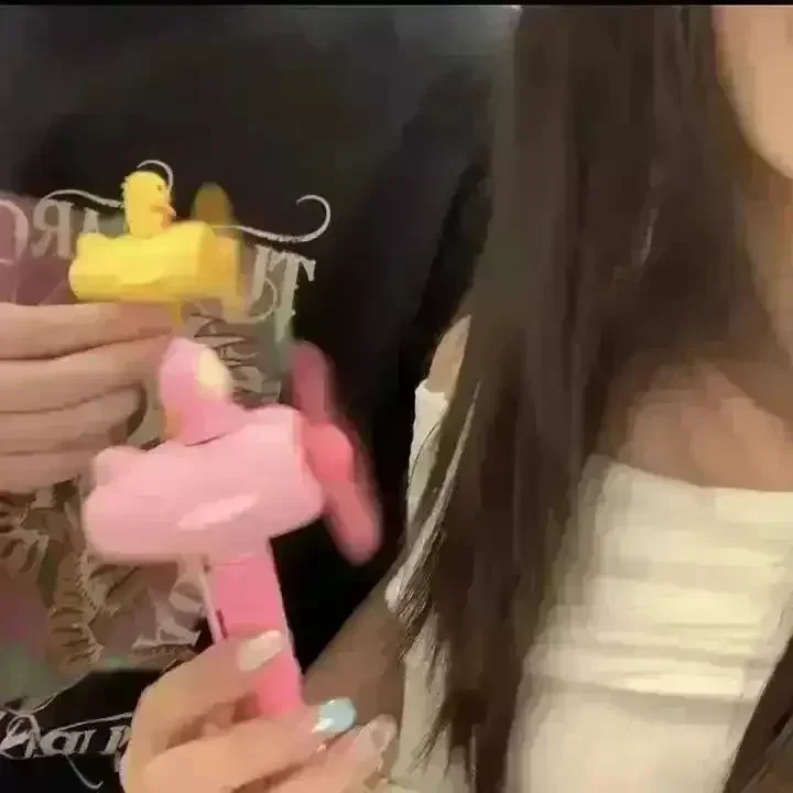 Milk Dragon Kawaii Handheld Fan Pen - Image 5