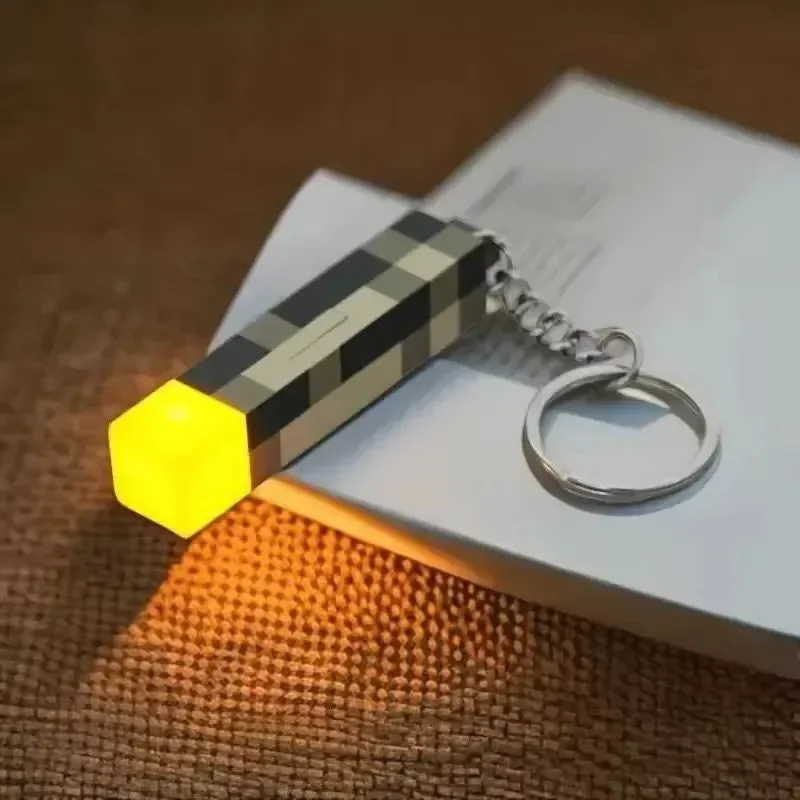 Minecraft Brownstone Torch & Blue Ore Keychain - Image 14
