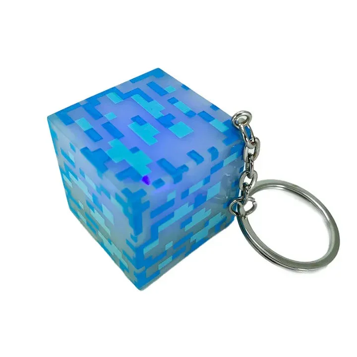Minecraft Brownstone Torch & Blue Ore Keychain - Image 19