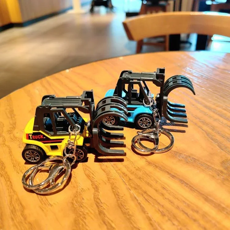 Mini Excavator Truck Pullback Keychain - Image 3