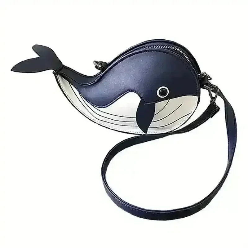 Minimalist Whale Design Shoulder Bag - Image 8
