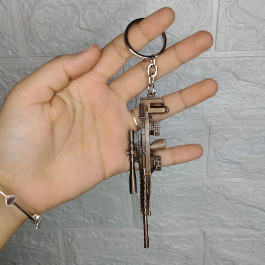 MP39 PUBG Battleground Metal Gun Keychain