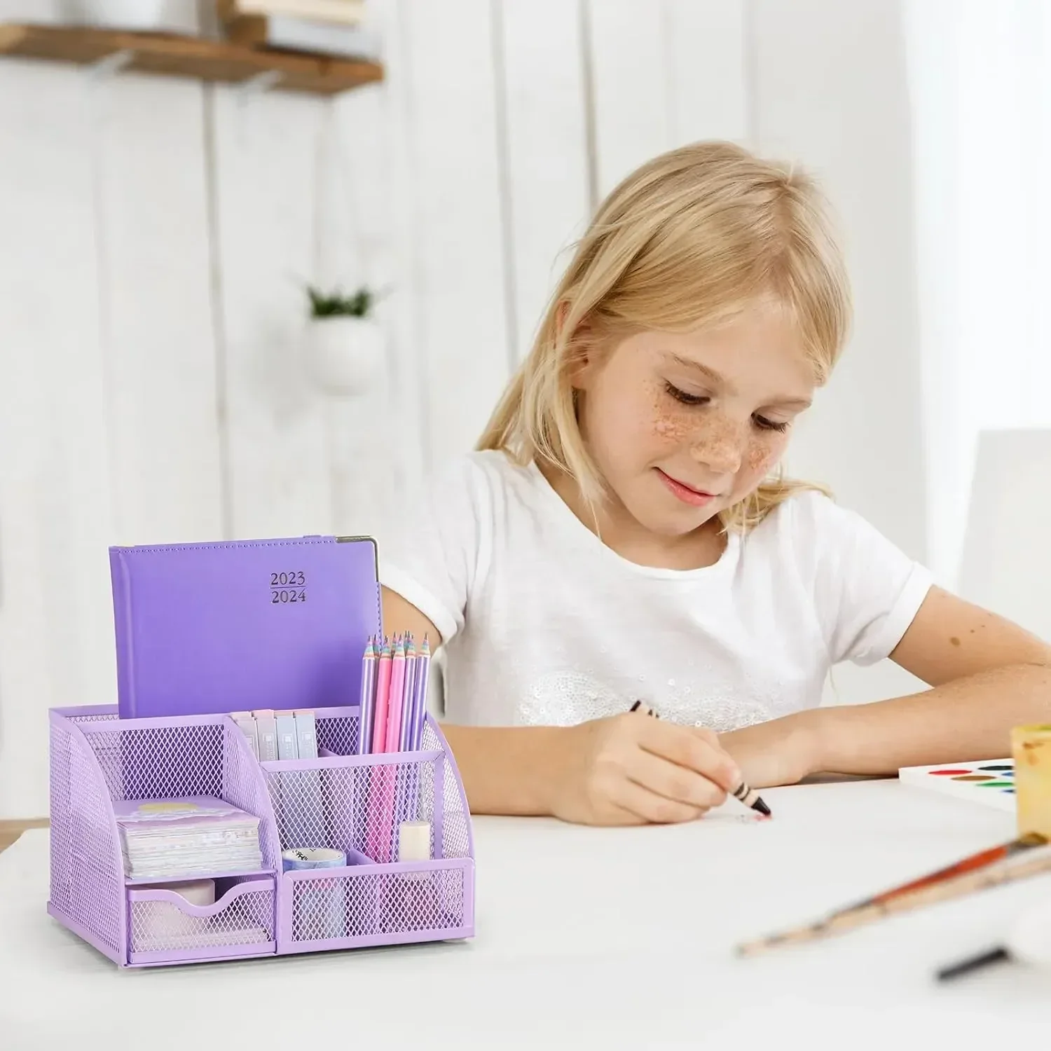 Metal Mesh Multipurpose Desk Organiser - Image 3