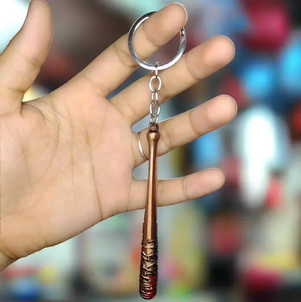 Negan Baseball Bat Metal Keychain - Image 2
