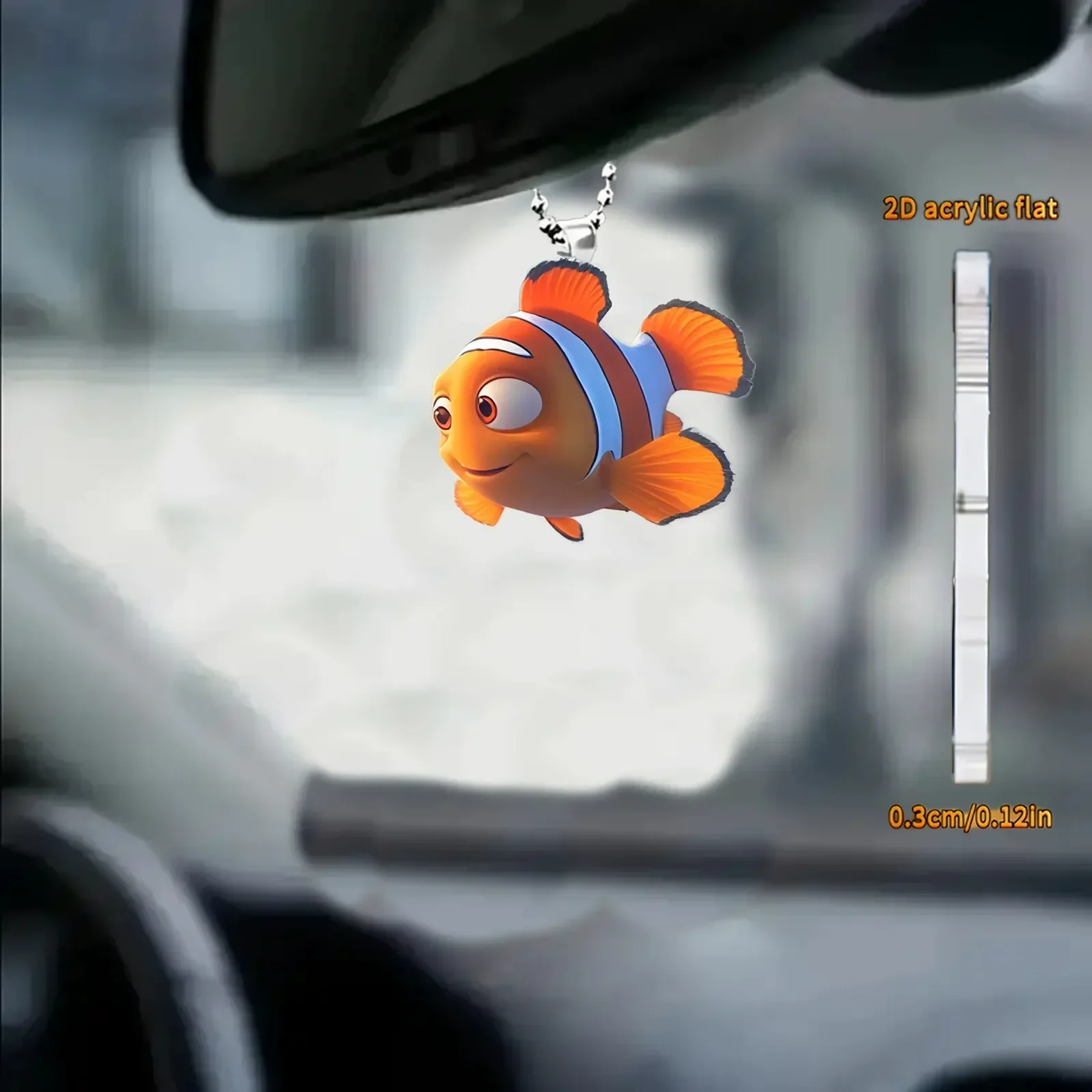 Nemo Splashy Smiles Acrylic Keychain - Image 4