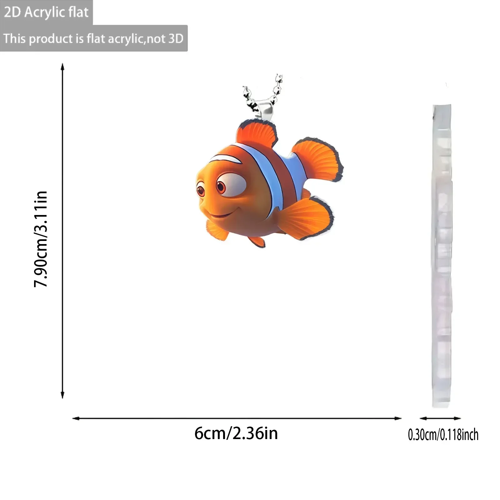 Nemo Splashy Smiles Acrylic Keychain - Image 6
