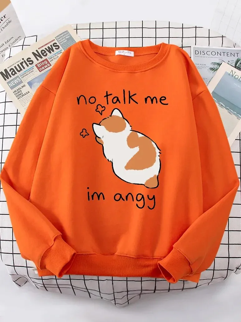 No Talk Angy Cat Cozy Sweater - Image 9