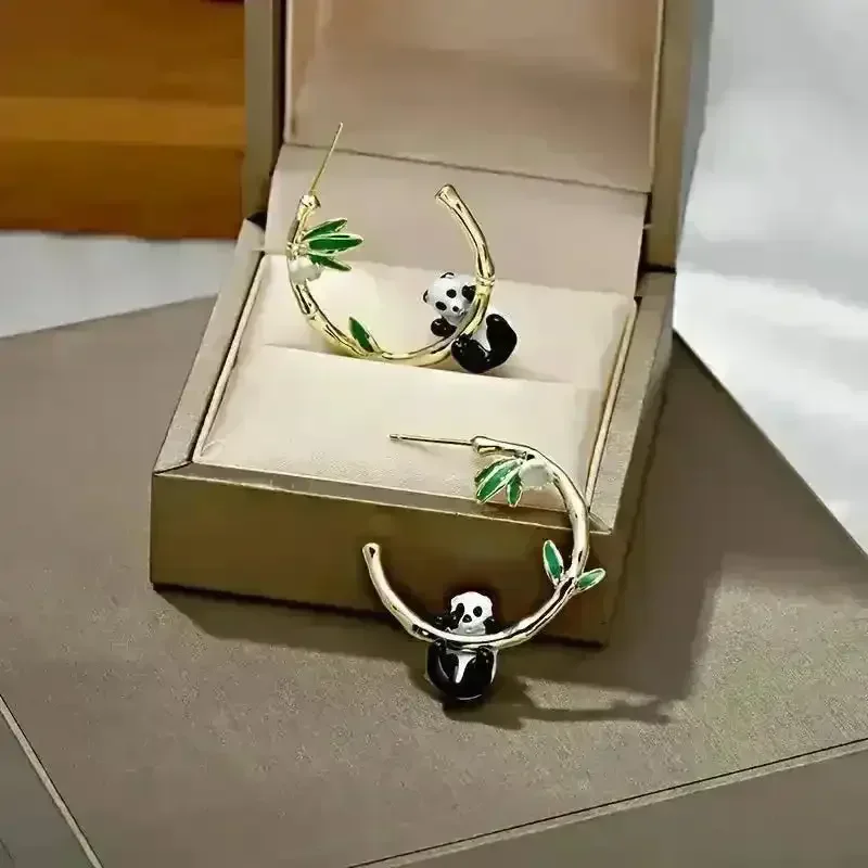 Panda Chic Hoop Earrings - Image 2