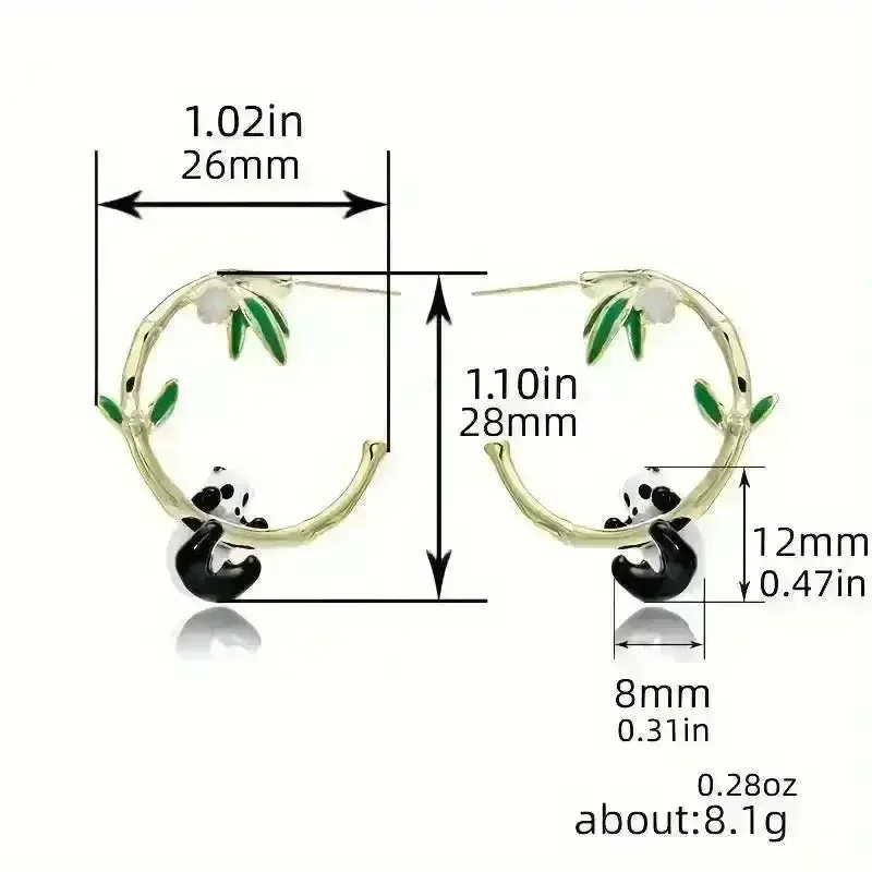 Panda Chic Hoop Earrings - Image 6