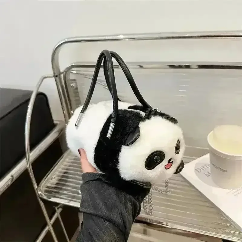 Panda Shaped Plush Shoulder Bag - Image 3