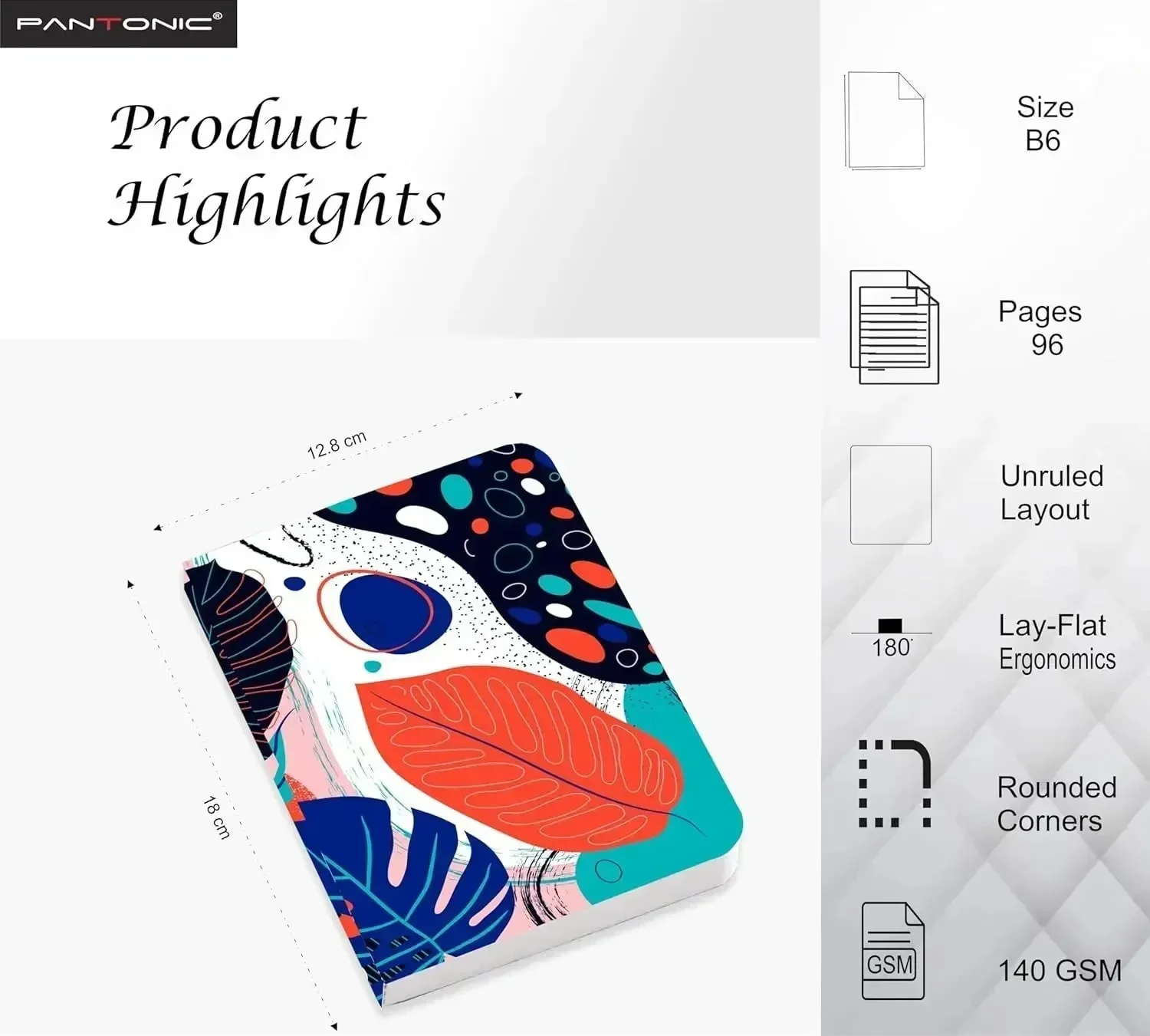 Pantone Abstract Canvas B6 Notebook - Image 4