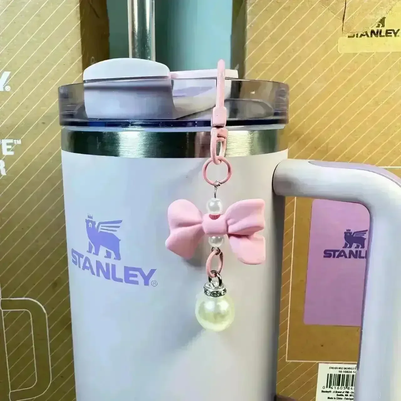 Pearl Straw Pendant for Stanley Cup