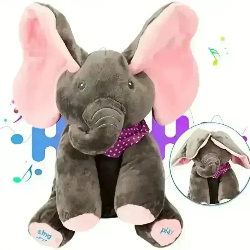 Interactive Peek-a-boo Singing Elephant (30 cm) - Image 2
